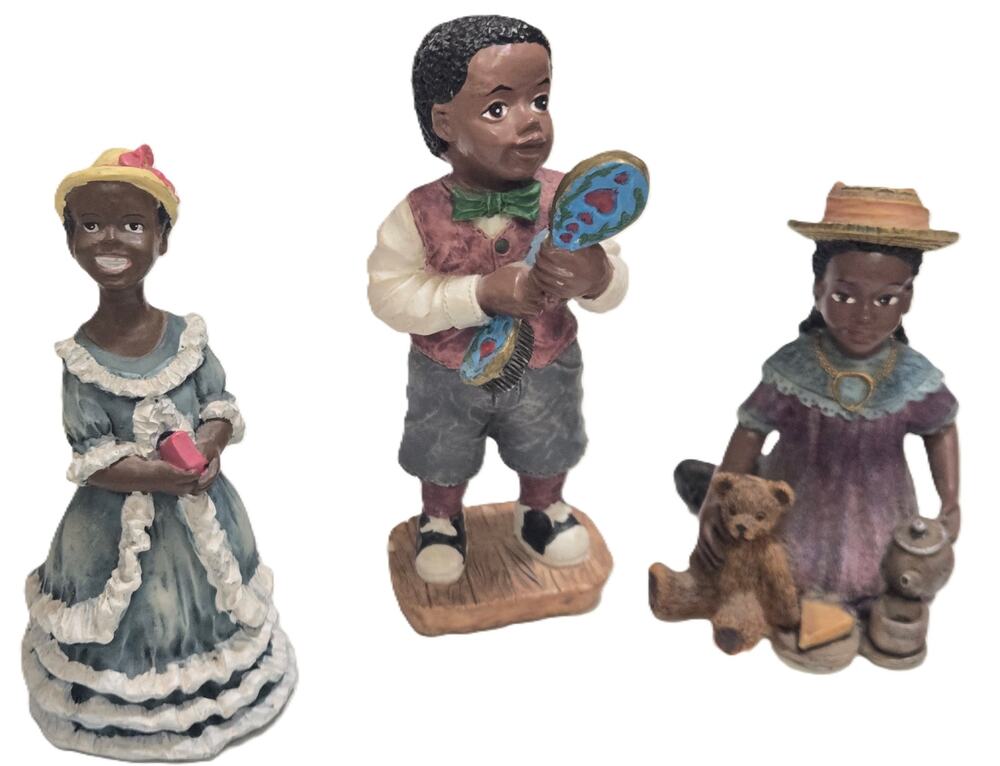 Young's Int'l African Girl Tea Party & Boy Mirror/Brush, Young Lady in a dress